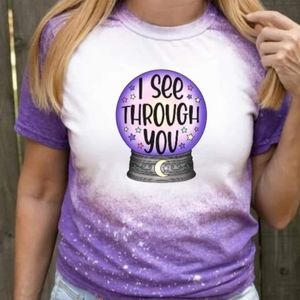 Crystal ball bleached tshirt